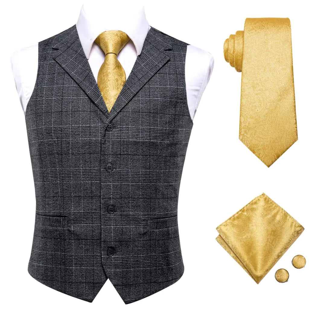 Classic Silk Business Vest for Men - Spring & Autumn
