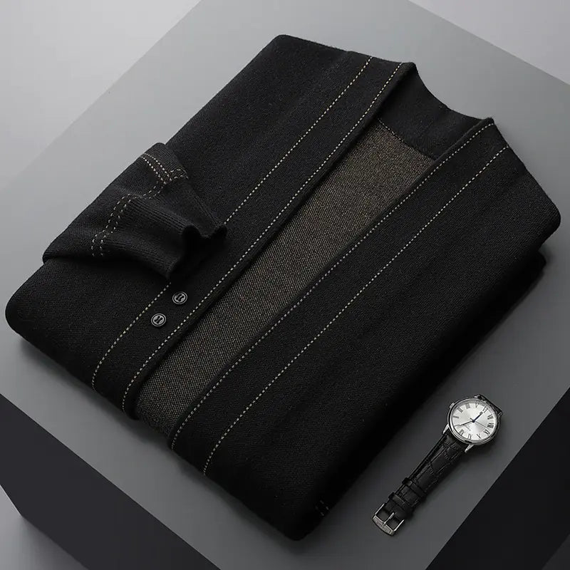 Men's Loose Business Casual V-Neck Knit Cardigan