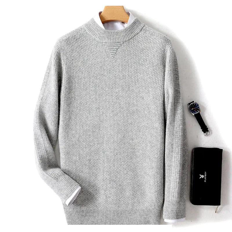 Men's Cashmere Half-High Collar Business Sweater