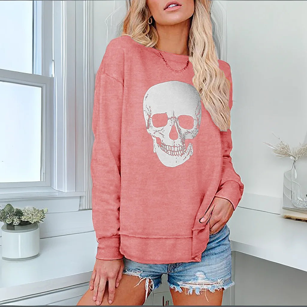 Day of the Dead Printed Long Sleeve Women's Top