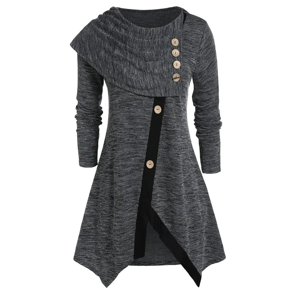 Fashionable Women's Long Sleeve Tunic Top 5XL