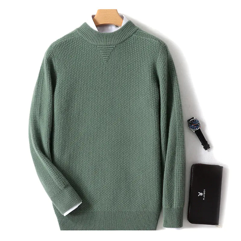 Men's Cashmere Half-High Collar Business Sweater