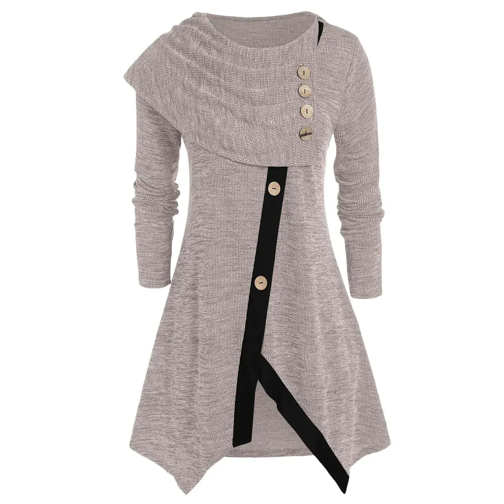 Fashionable Women's Long Sleeve Tunic Top 5XL