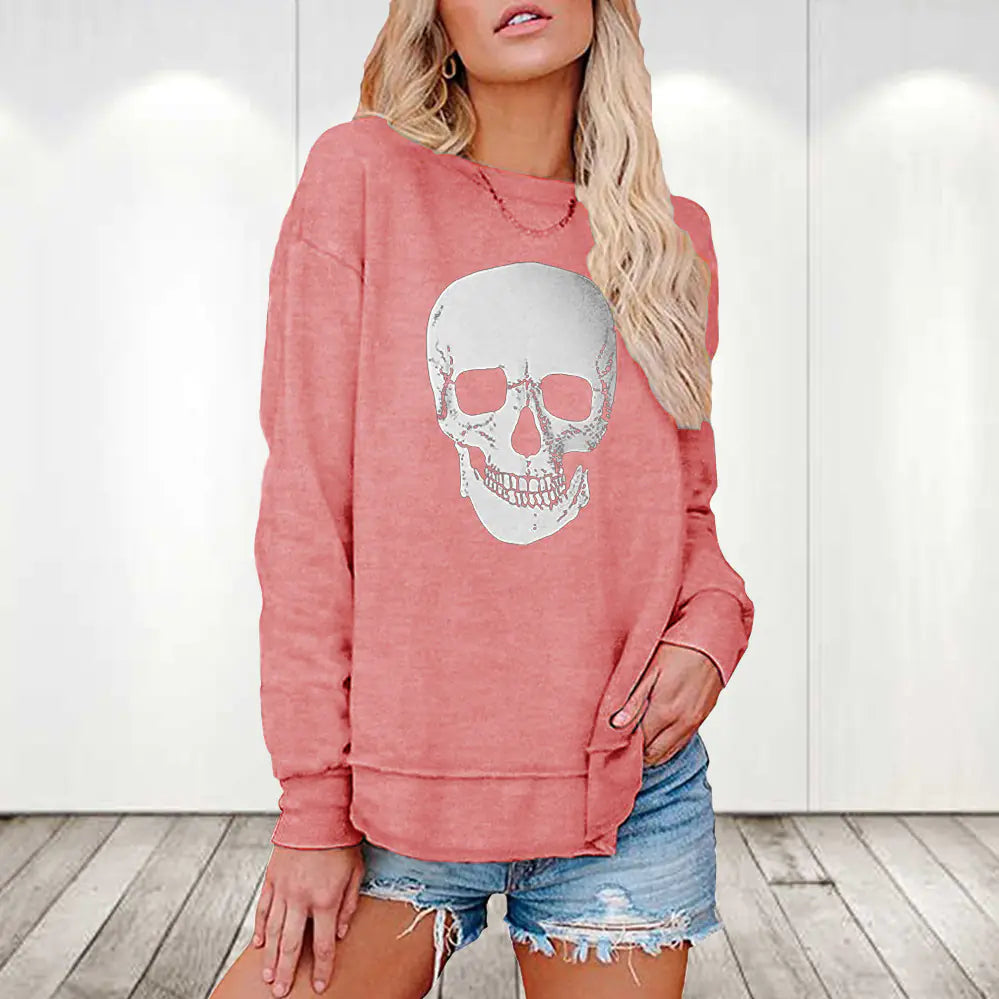 Day of the Dead Printed Long Sleeve Women's Top