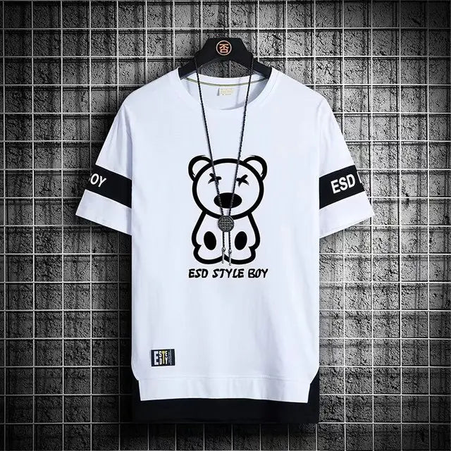 Hip Hop Harajuku Casual Polyester Men's T-Shirt