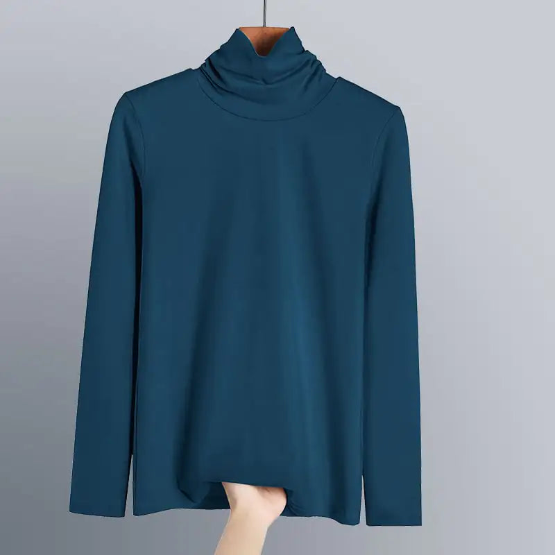 Women's New Pure Cotton Turtleneck Top