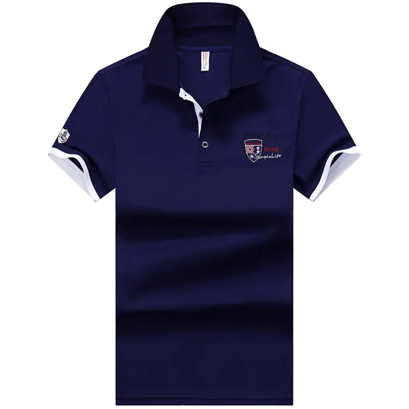 Men's Trendy Short Sleeve Lapel Casual Business Shirt