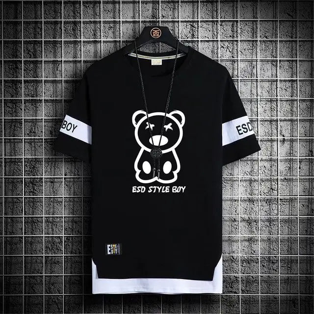 Hip Hop Harajuku Casual Polyester Men's T-Shirt