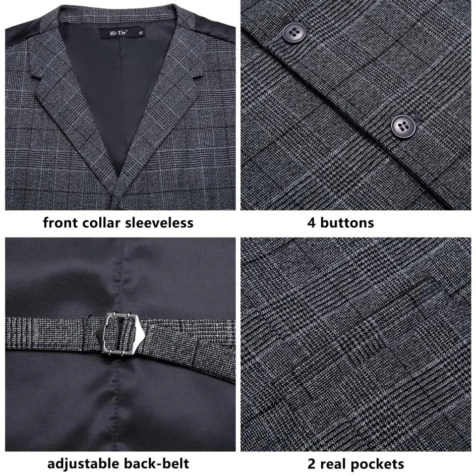 Classic Silk Business Vest for Men - Spring & Autumn