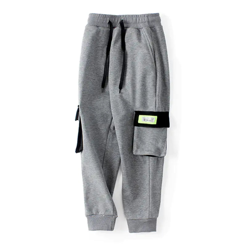 Kids' Cotton Sweatpants with Pockets for Teens