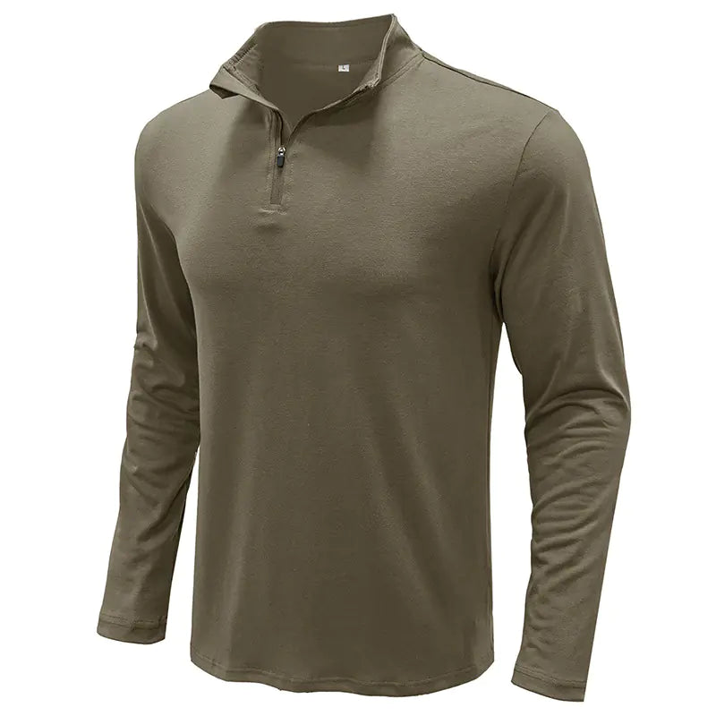 Men's Long-Sleeved Polo Shirt for Business Casual Wear