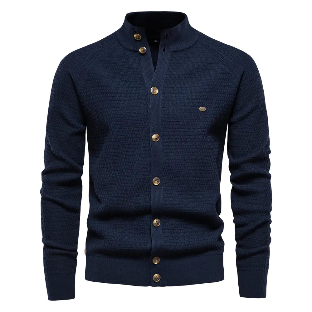 High-Quality Autumn Winter Men's Business Cardigan Sweater