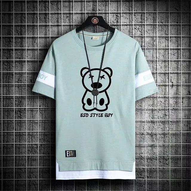 Hip Hop Harajuku Casual Polyester Men's T-Shirt