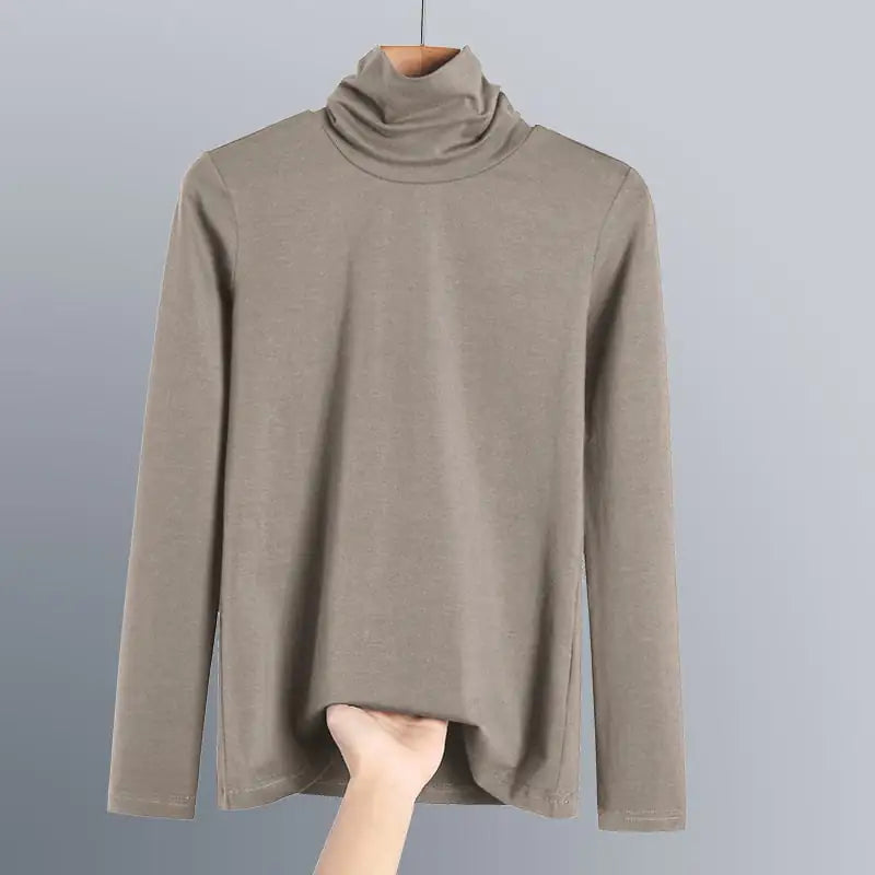 Women's New Pure Cotton Turtleneck Top