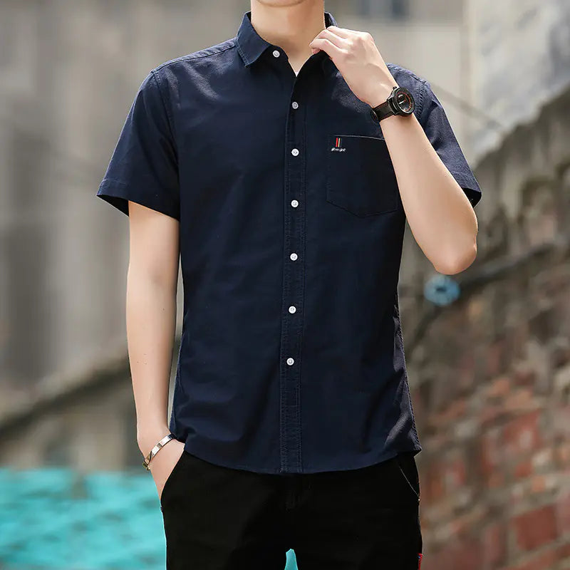 Men's Summer Short Sleeve Business Casual Shirt