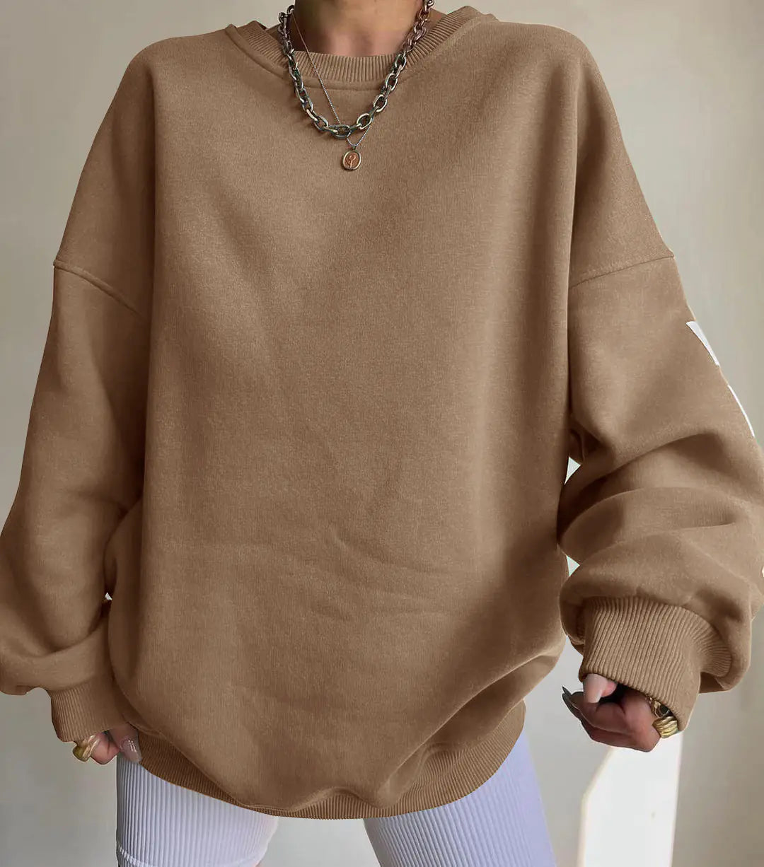 Women's Versatile Fashion Print Thickened Top