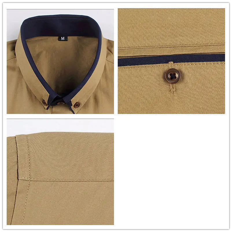 Men's Short-Sleeved Slim-Fit Casual Business Shirt