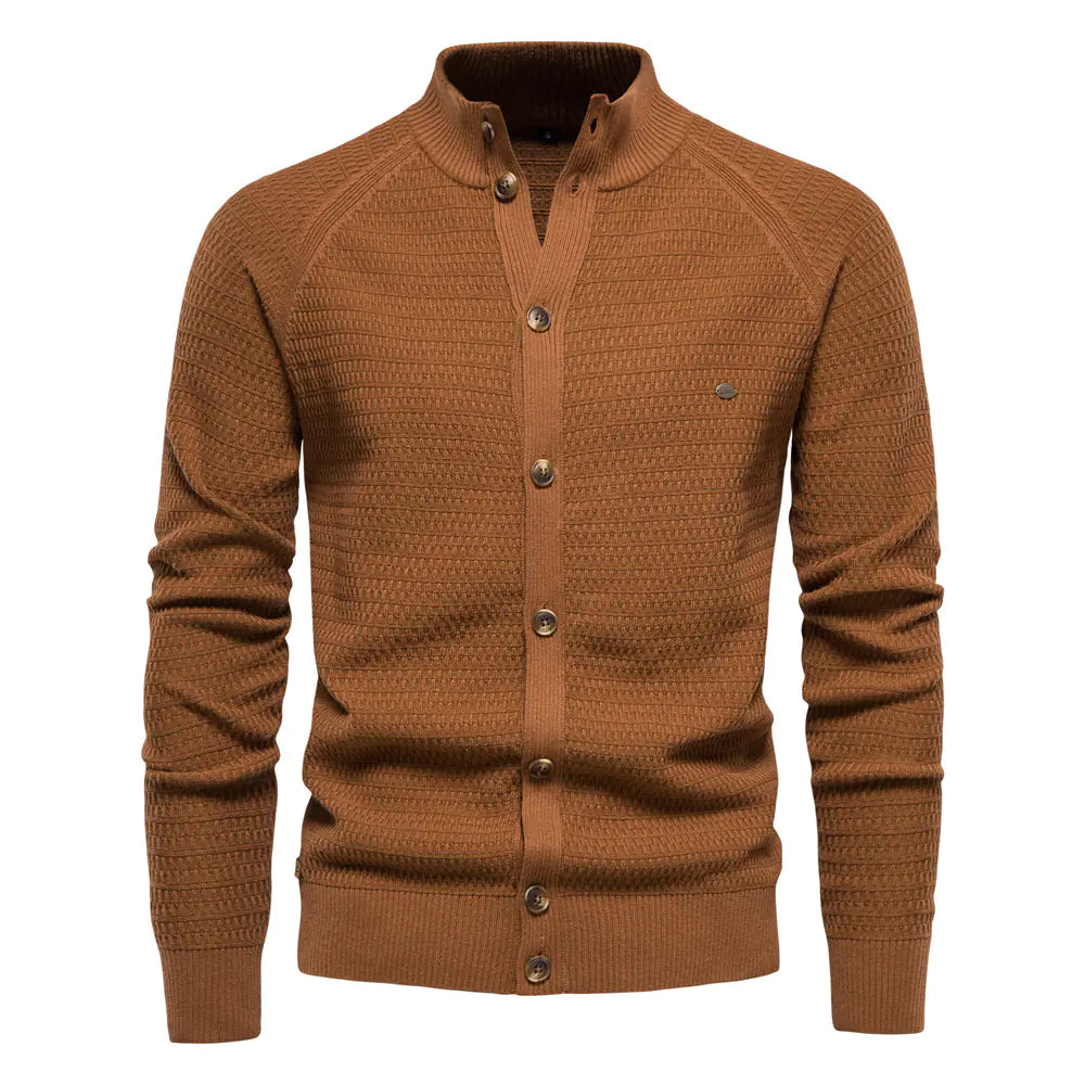 High-Quality Autumn Winter Men's Business Cardigan Sweater