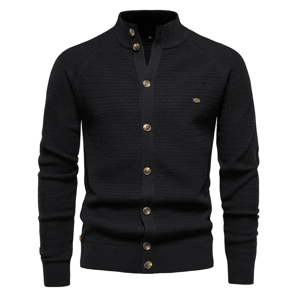High-Quality Autumn Winter Men's Business Cardigan Sweater