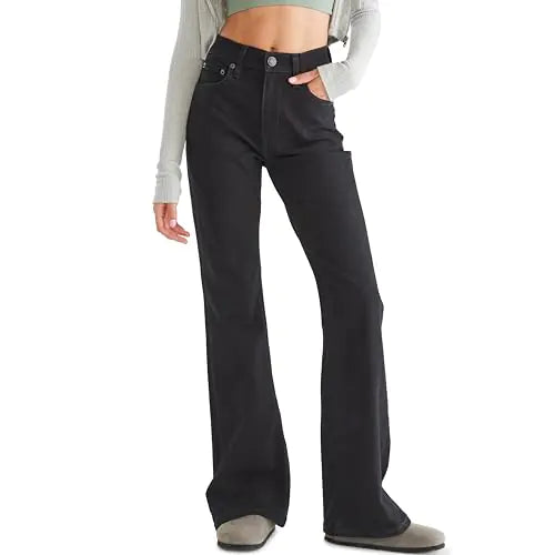 AEROPOSTALE Womens Aero Hi Rise Flare Jean Black 18