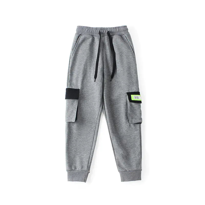 Kids' Cotton Sweatpants with Pockets for Teens
