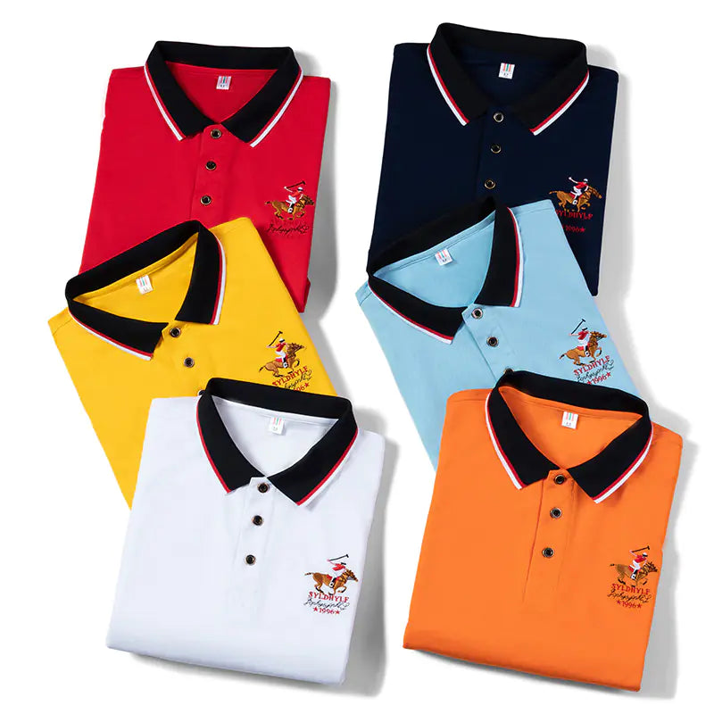 Men's Trendy Short Sleeve Lapel Casual Business Shirt