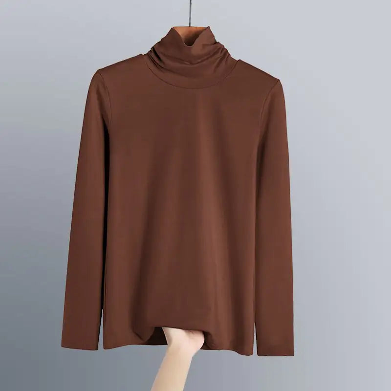 Women's New Pure Cotton Turtleneck Top