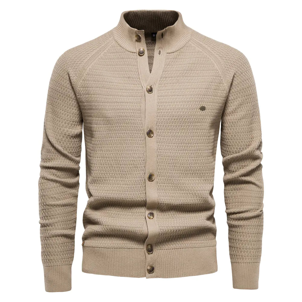 High-Quality Autumn Winter Men's Business Cardigan Sweater
