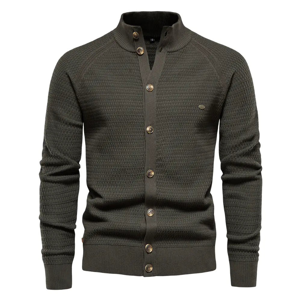 High-Quality Autumn Winter Men's Business Cardigan Sweater