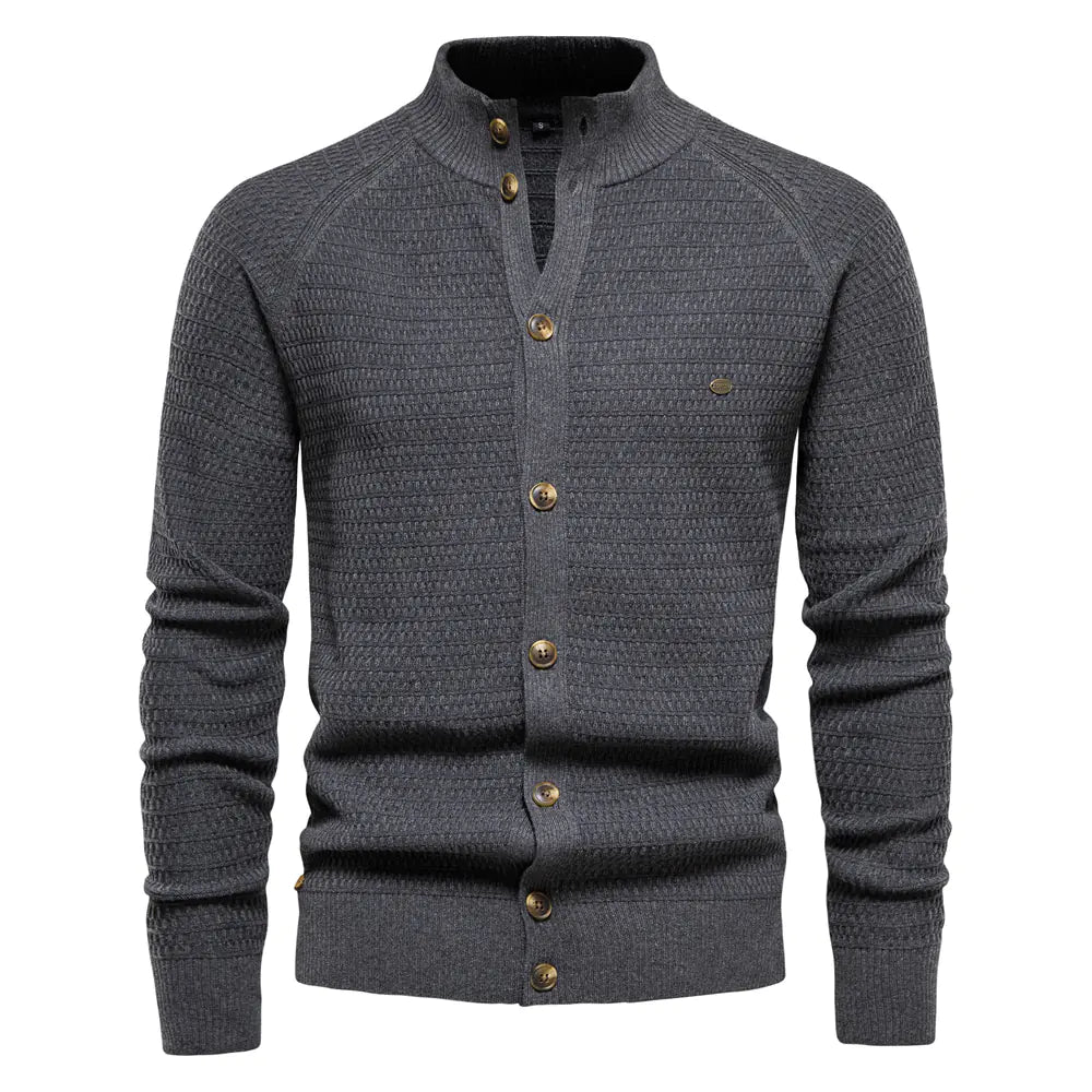 High-Quality Autumn Winter Men's Business Cardigan Sweater