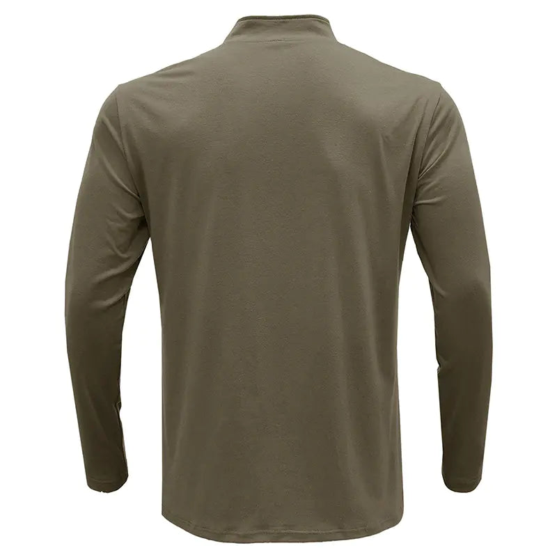 Men's Long-Sleeved Polo Shirt for Business Casual Wear