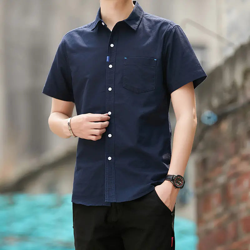 Men's Summer Short Sleeve Business Casual Shirt