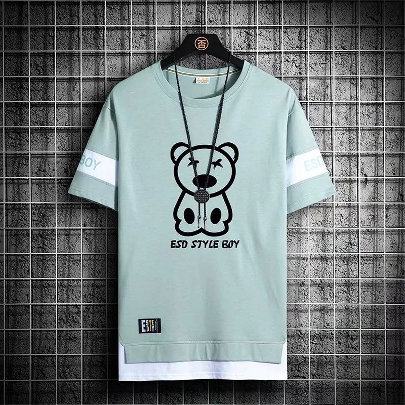 Hip Hop Harajuku Casual Polyester Men's T-Shirt