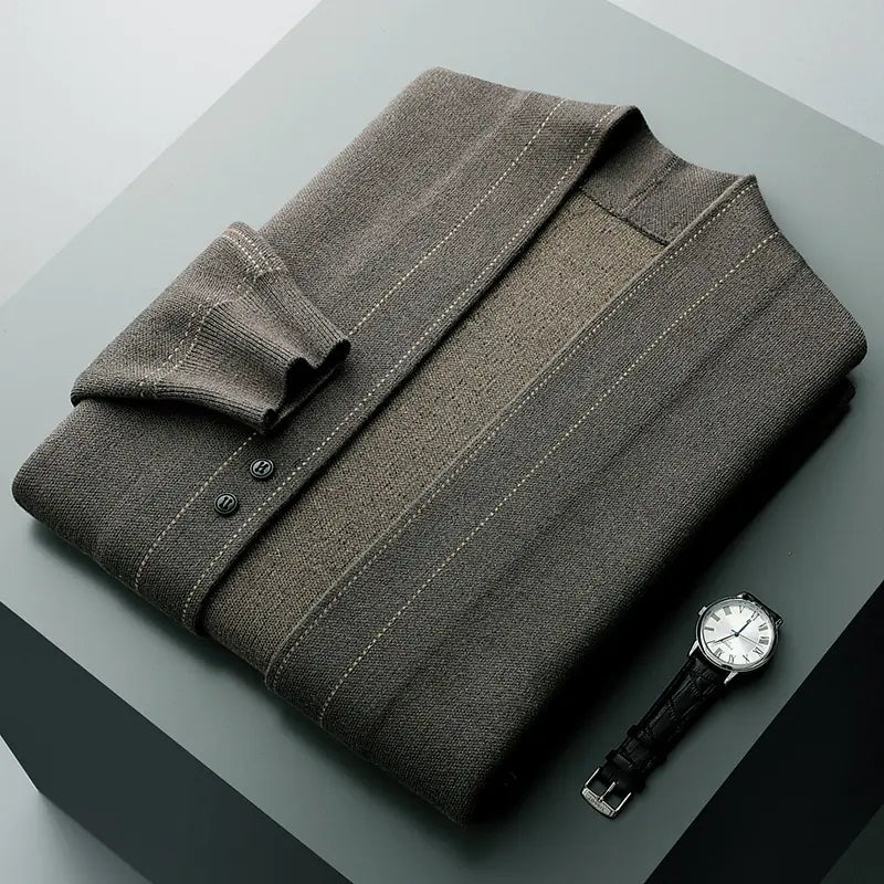 Men's Loose Business Casual V-Neck Knit Cardigan