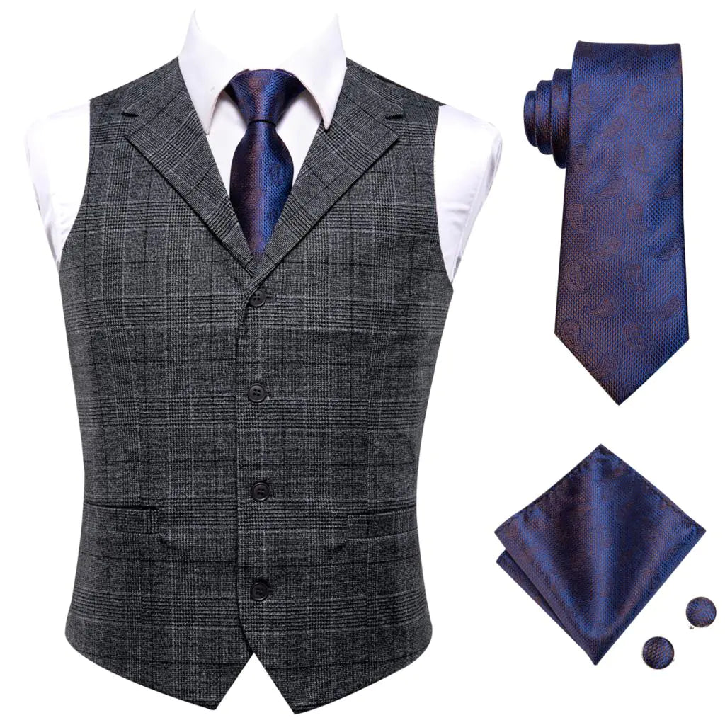 Classic Silk Business Vest for Men - Spring & Autumn
