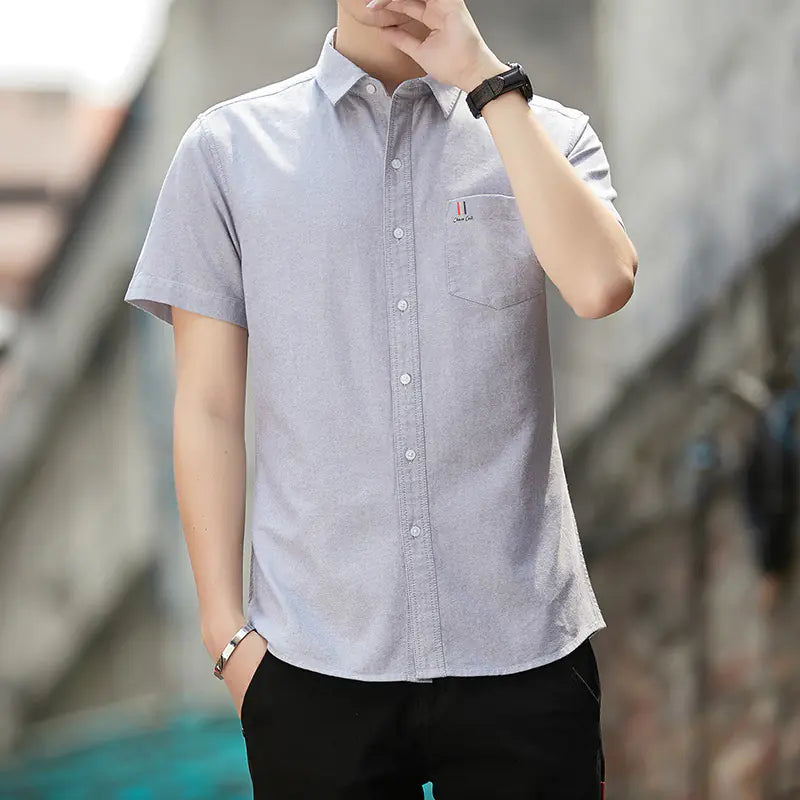Men's Summer Short Sleeve Business Casual Shirt
