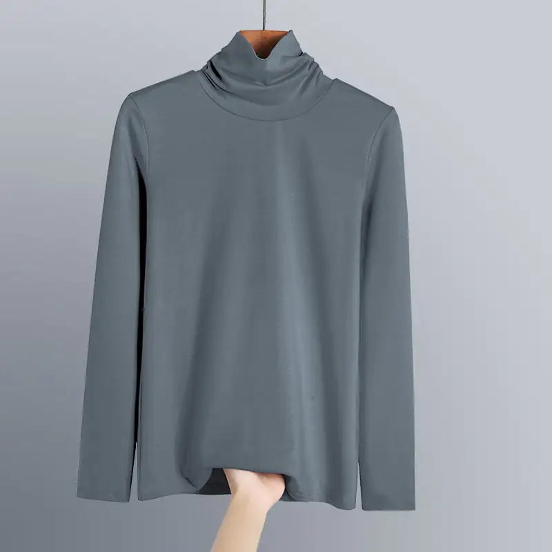 Women's New Pure Cotton Turtleneck Top
