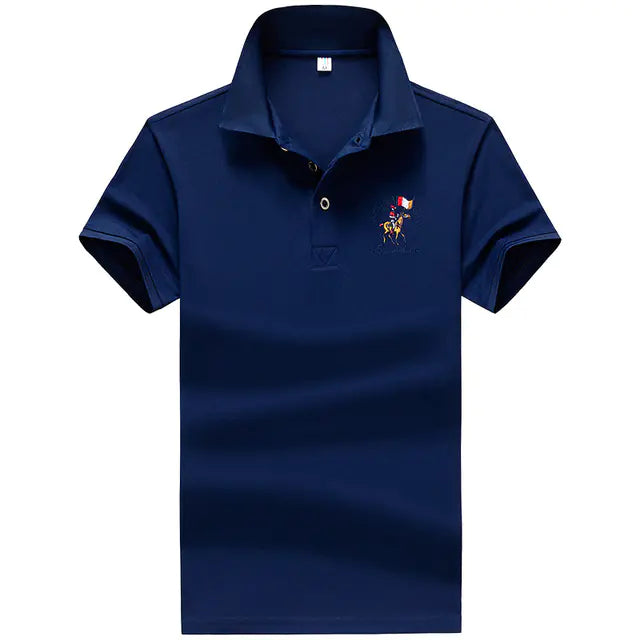 Men's Trendy Short Sleeve Lapel Casual Business Shirt