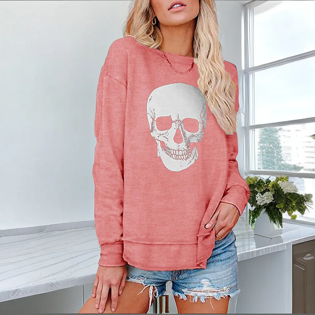 Day of the Dead Printed Long Sleeve Women's Top