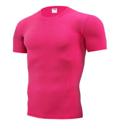 Men's Solid Color Stretch Casual Crew Neck T-Shirt
