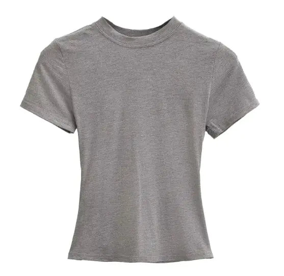Solid Color Basic Style T-shirt