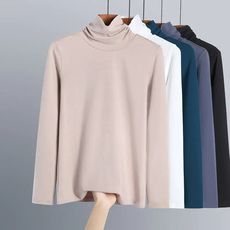 Women's New Pure Cotton Turtleneck Top