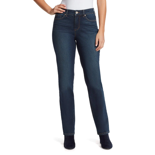 Bandolino Womens Mandie Signature Fit High Rise Straight Leg Jean Wenonah-Embroidered Pocket 18
