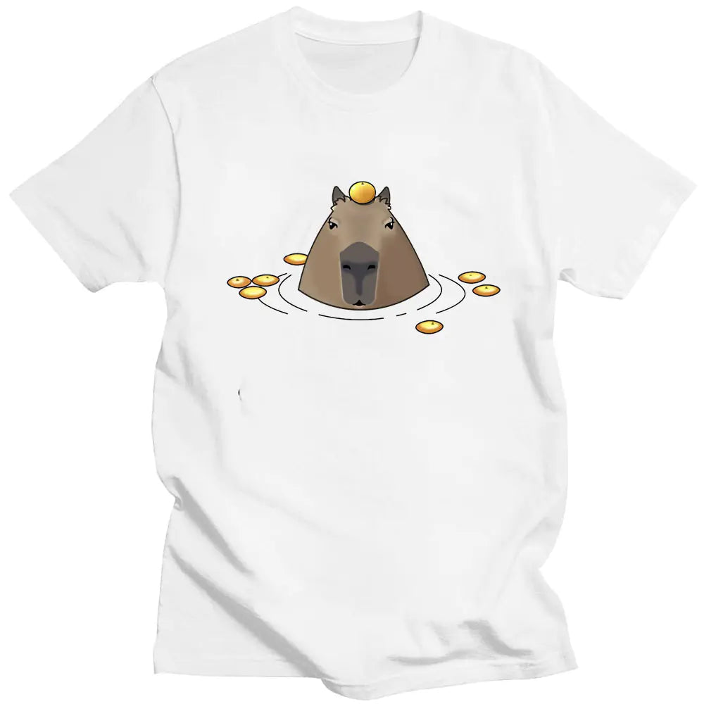 Funny Cute Capybara Anime Graphic T-Shirt