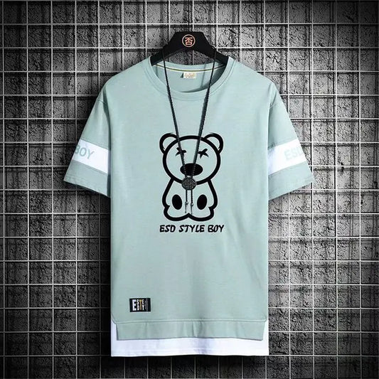 Hip Hop Harajuku Casual Polyester Men's T-Shirt