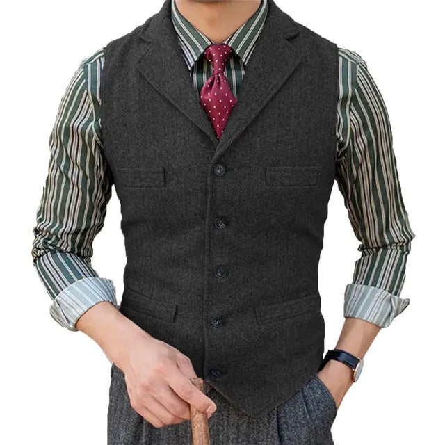 Slim Suit Men's Vest for Business & Casual Weddings
