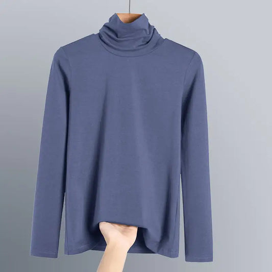 Women's New Pure Cotton Turtleneck Top