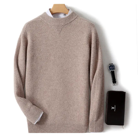 Men's Cashmere Half-High Collar Business Sweater