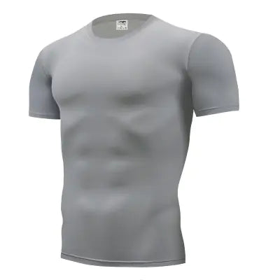 Men's Solid Color Stretch Casual Crew Neck T-Shirt