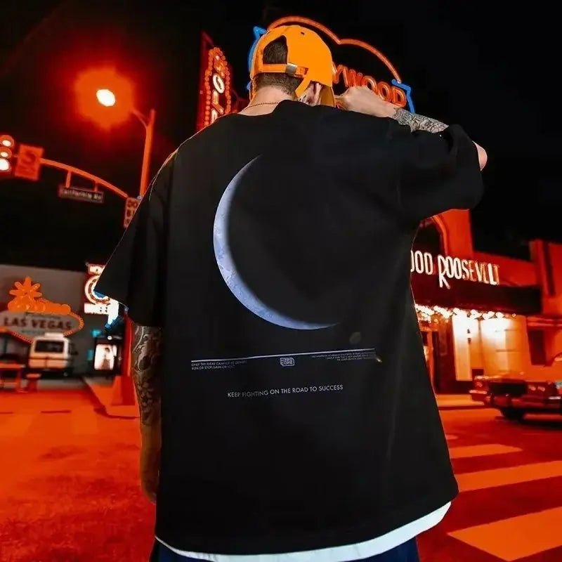 Funny Graphic Oversized Men's T-Shirt - Hip Hop Y2K Style